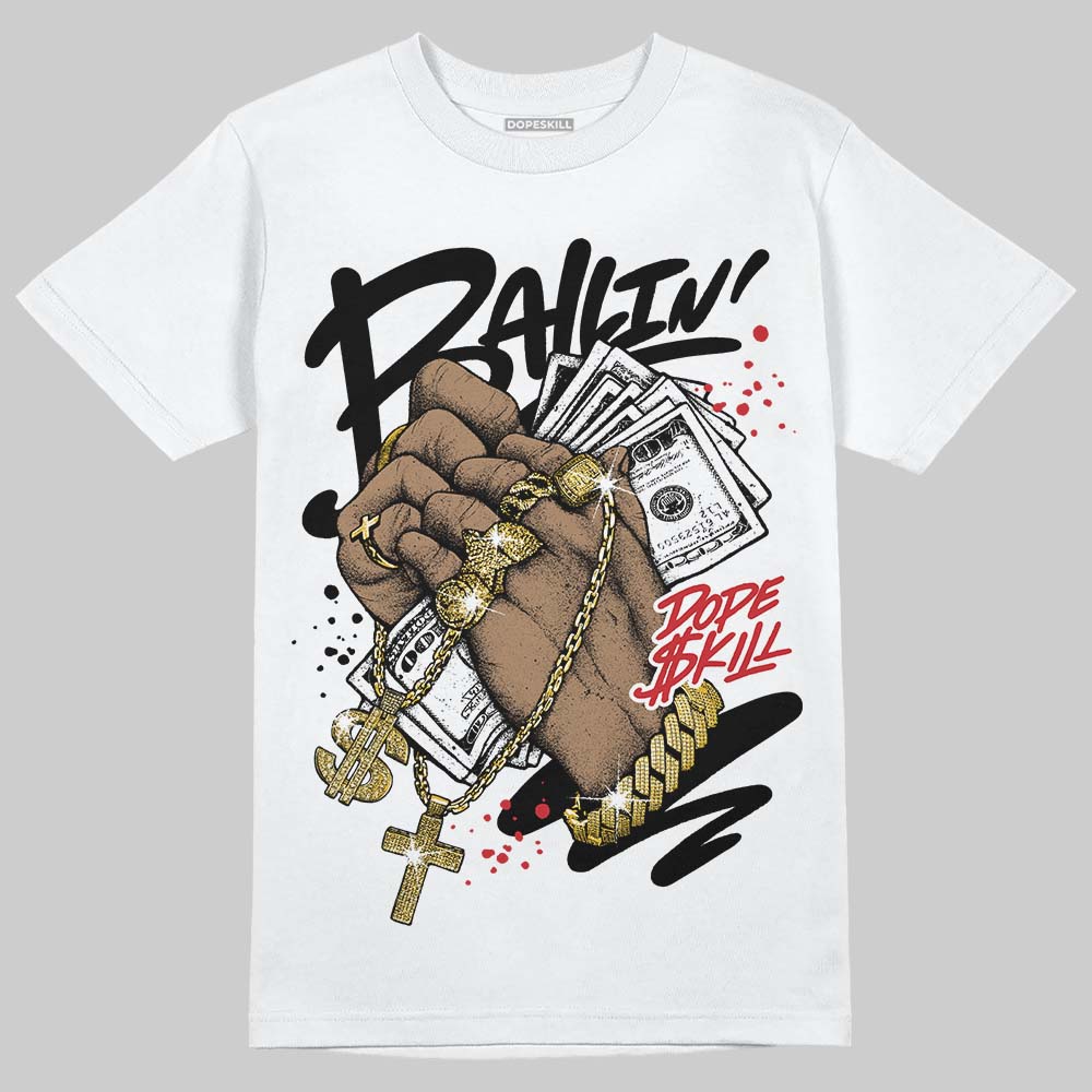 Jordan 5 Retro OG Black Metallic Reimagined DopeSkill T-Shirt Always Ballin' Graphic Streetwear - White 
