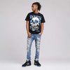 Black University Blue 5s DopeSkill T-Shirt Rebirth Graphic