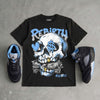 Black University Blue 5s DopeSkill T-Shirt Rebirth Graphic