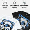 Black University Blue 5s DopeSkill T-Shirt Rebirth Graphic