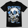 Jordan 5 Black University Blue DopeSkill T-Shirt Rebirth Graphic Streetwear - Black