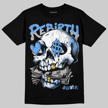 Jordan 5 Black University Blue DopeSkill T-Shirt Rebirth Graphic Streetwear - Black