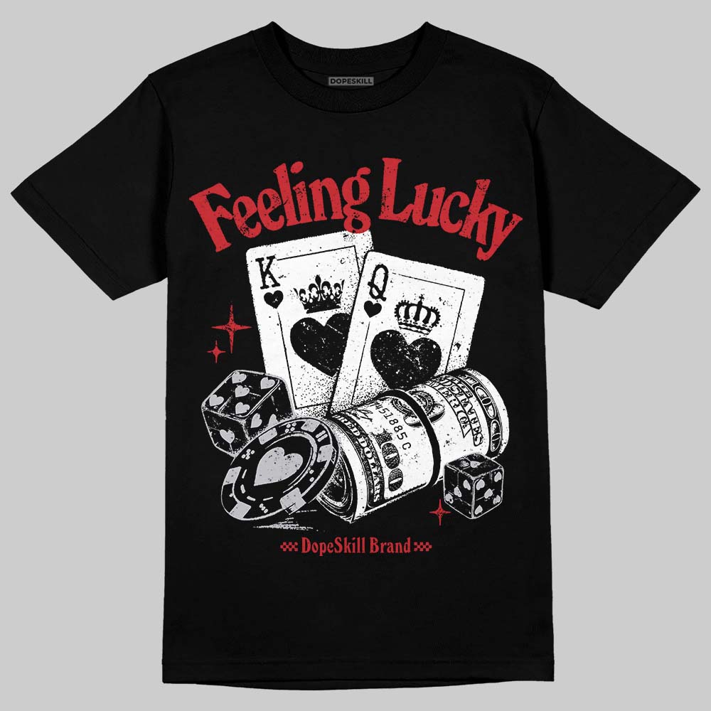 Jordan 5 Retro OG Black Metallic Reimagined DopeSkill T-Shirt Feeling Lucky Graphic Streetwear - Black