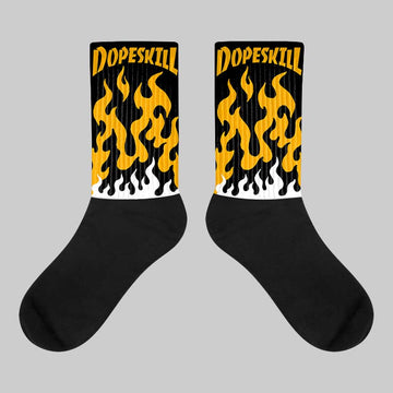 Black Taxi 12s Sublimated Socks FIRE Graphic