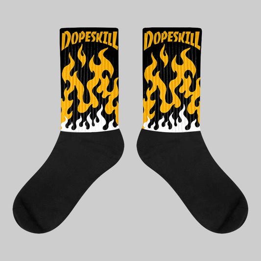 Black Taxi 12s Sublimated Socks FIRE Graphic