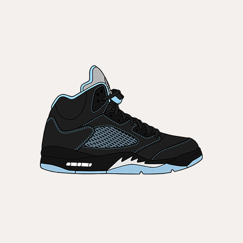 BLACK UNIVERSITY BLUE 5S