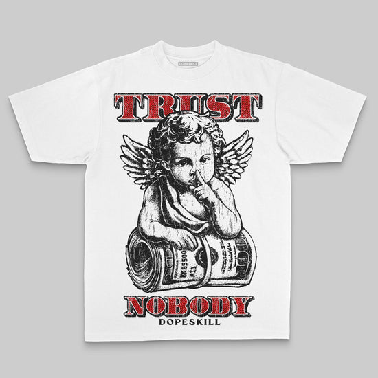 Black/White Oversize Print Trust Nobody DopeSkill Graphic Premium T-shirt Streetwear - White 