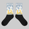 Blue Grey 13s DopeSkill Sublimated Socks FIRE Graphic