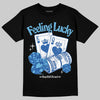 Jordan Retro 12 Blueberry DopeSkill T-Shirt Feeling Lucky Graphic Streetwear - Black