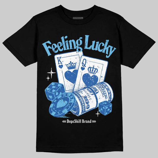 Jordan Retro 12 Blueberry DopeSkill T-Shirt Feeling Lucky Graphic Streetwear - Black