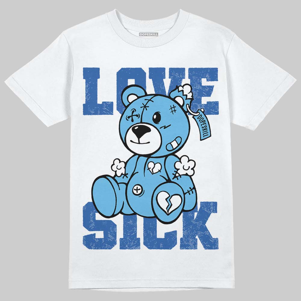 Jordan Retro 12 Blueberry DopeSkill T-Shirt Love Sick Graphic Streetwear - White 