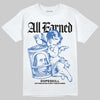 Jordan Retro 12 Blueberry DopeSkill T-Shirt All Earned Graphic Streetwear - White 