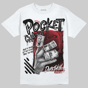 Jordan 11 Retro Low Bred (2025) DopeSkill T-Shirt Pocket Change Graphic Streetwear - White 
