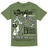 Olive Sneakers DopeSkill Olive T-Shirt Broken Bones Graphic Streetwear