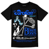 Royal Blue Sneakers DopeSkill T-Shirt Broken Bones Graphic Streetwear - Black