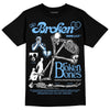 University Blue Sneakers DopeSkill T-Shirt Broken Bones Graphic Streetwear - Black