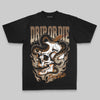 Brown Oversize Print Drip or Die DopeSkill Graphic Premium T-shirt Streetwear - Black