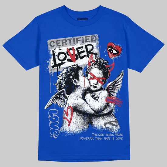 Jordan 3 "True Blue" DopeSkill T-Shirt Certified Lover Graphic Streetwear - Royal