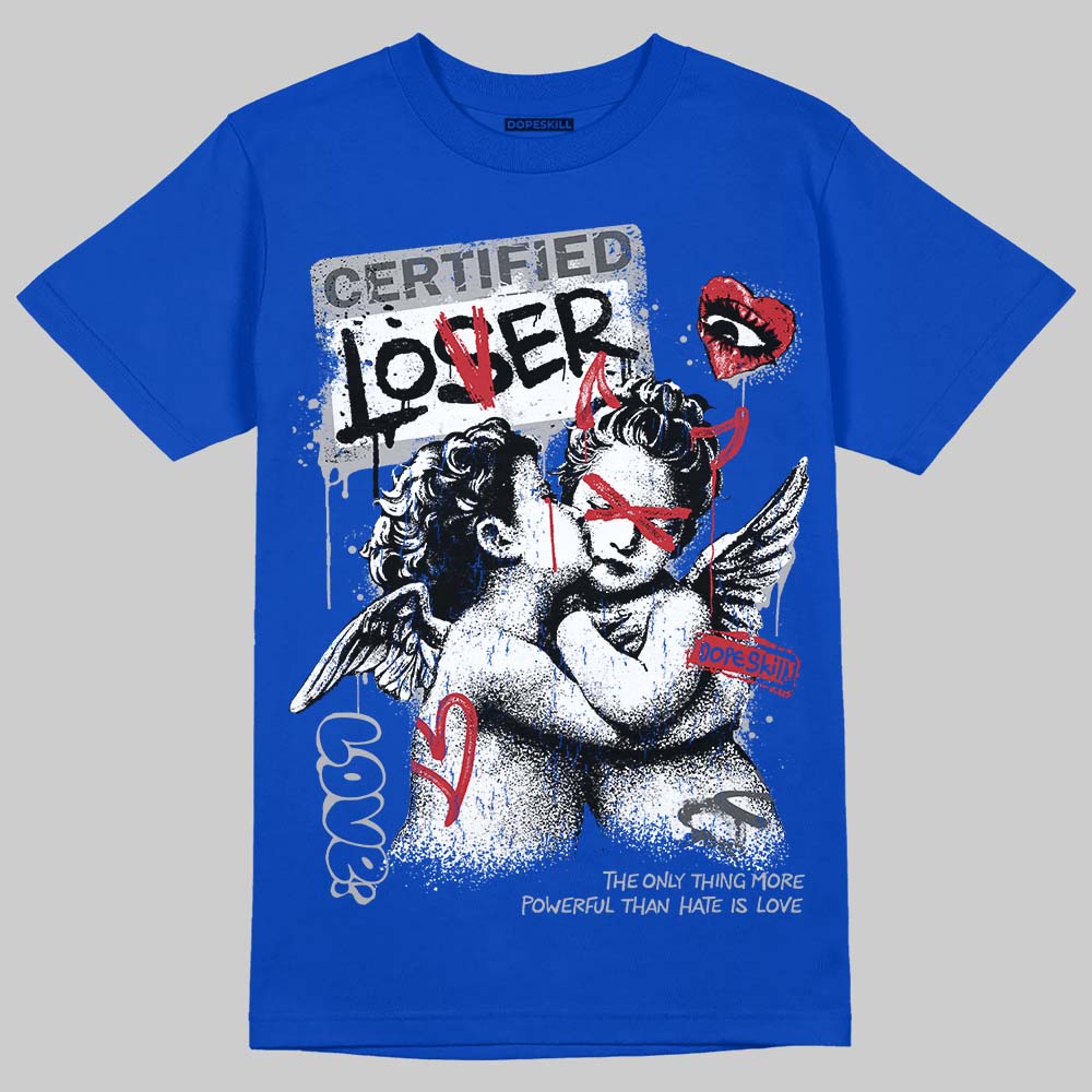 Jordan 3 "True Blue" DopeSkill T-Shirt Certified Lover Graphic Streetwear - Royal