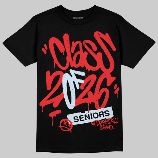 Jordan 11 Retro Cherry DopeSkill T-Shirt Class of 2026 Graphic Streetwear - Black