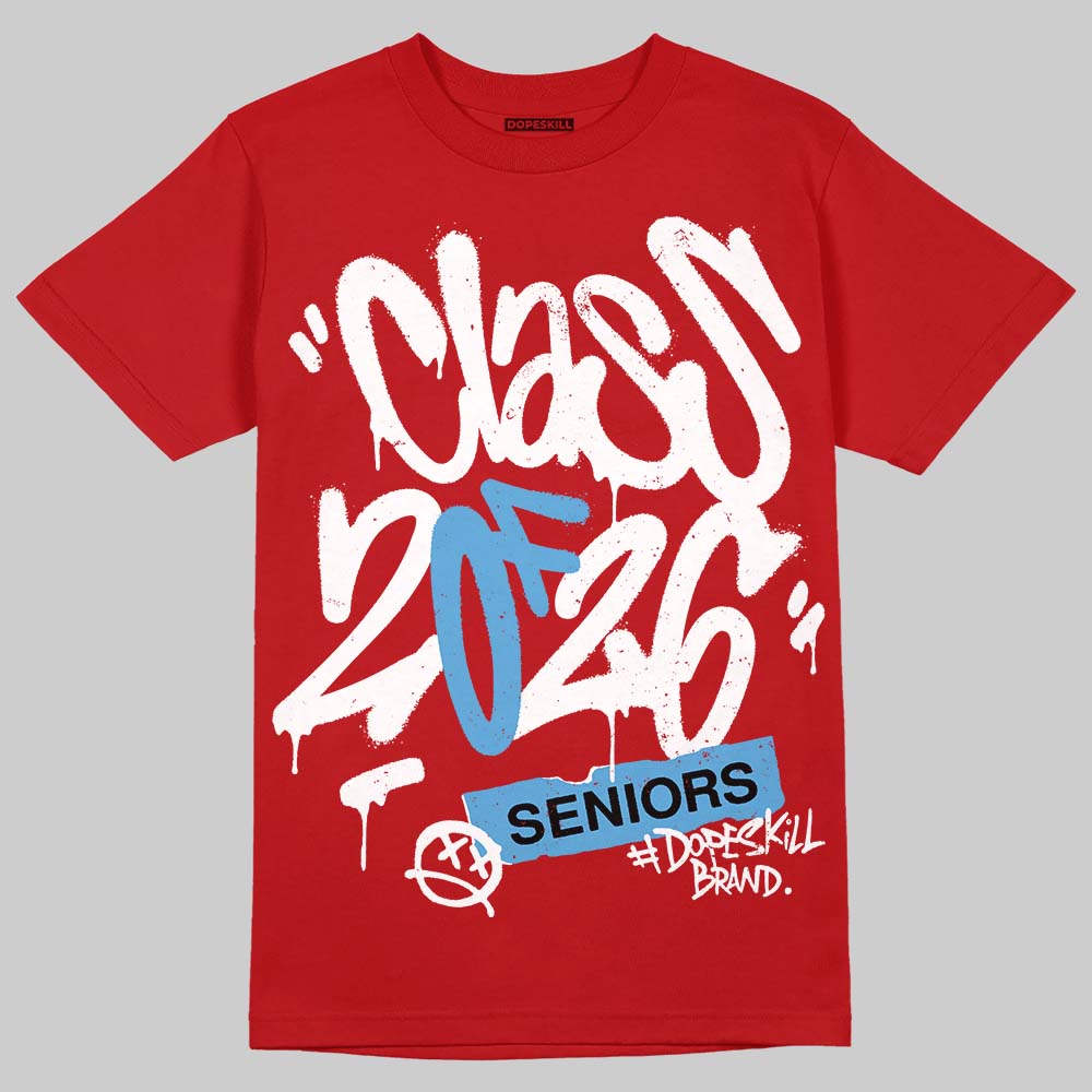 Jordan 11 Retro Cherry DopeSkill T-Shirt Class of 2026 Graphic Streetwear - Red