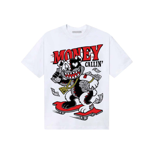 Black and White Sneakers DopeSkill T-Shirt Money Callin' Graphic Streetwear - White 