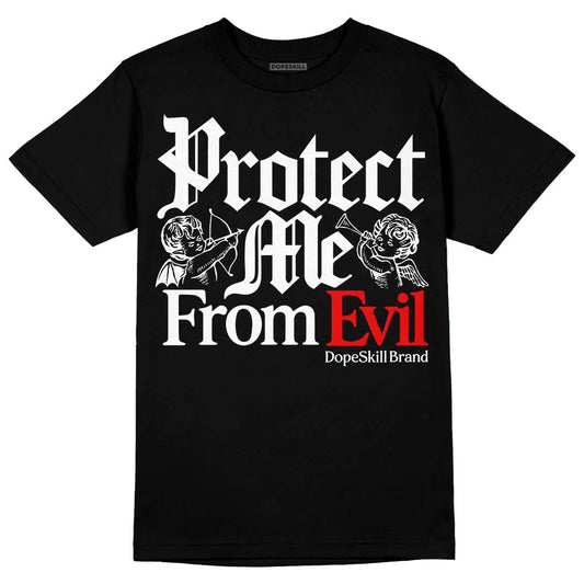 Black and White Sneakers DopeSkill T-Shirt Protect Me From Evil Graphic Streetwear - black