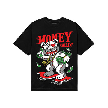 Black and White Sneakers DopeSkill T-Shirt Money Callin' Graphic Streetwear - Black