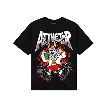 Black and White Sneakers DopeSkill T-Shirt At The Top Graphic Streetwear - Black