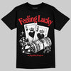 Black and White Sneakers DopeSkill T-Shirt Feeling Lucky Graphic Streetwear - black