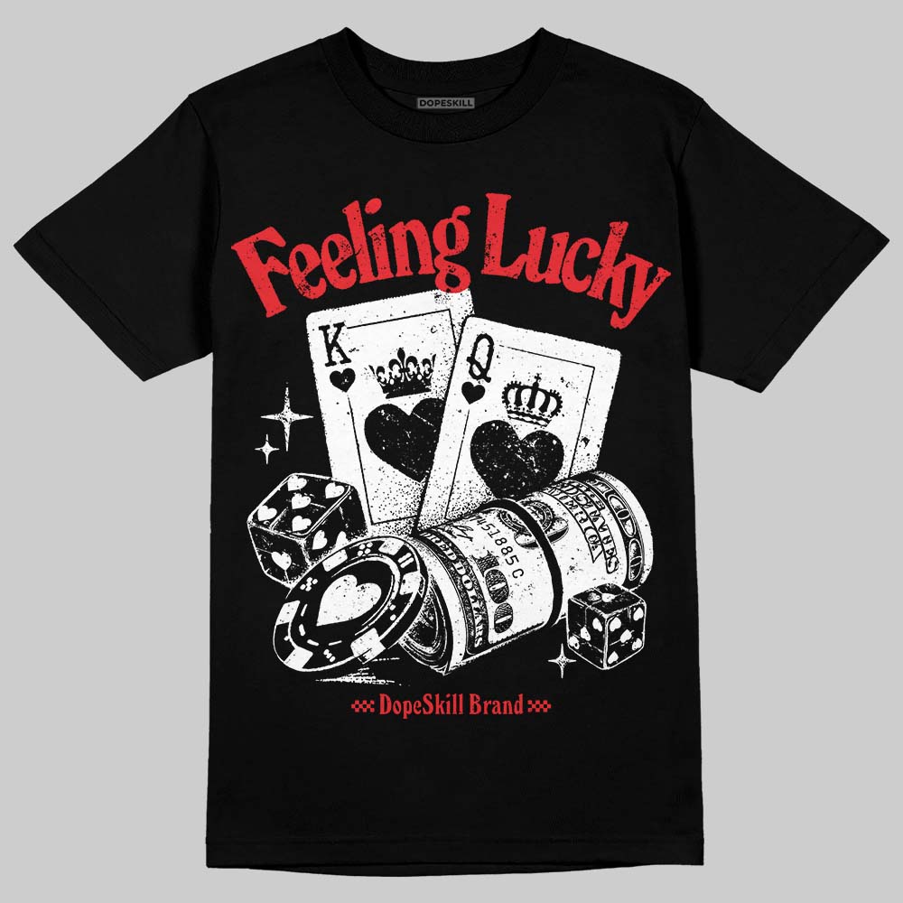 Black and White Sneakers DopeSkill T-Shirt Feeling Lucky Graphic Streetwear - black