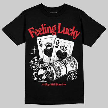 Black and White Sneakers DopeSkill T-Shirt Feeling Lucky Graphic Streetwear - black