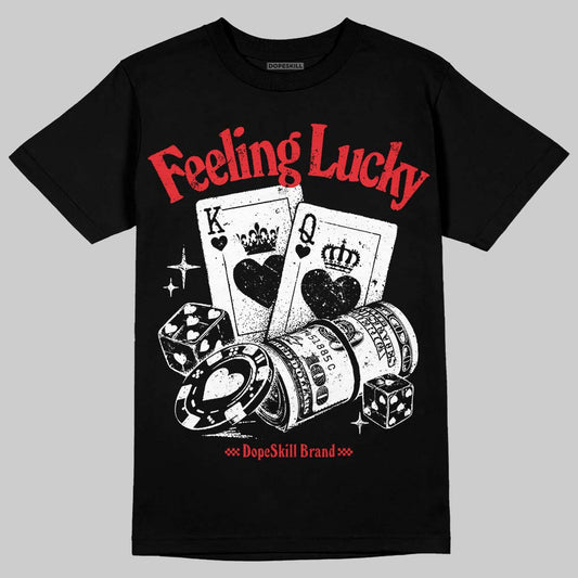 Black and White Sneakers DopeSkill T-Shirt Feeling Lucky Graphic Streetwear - black