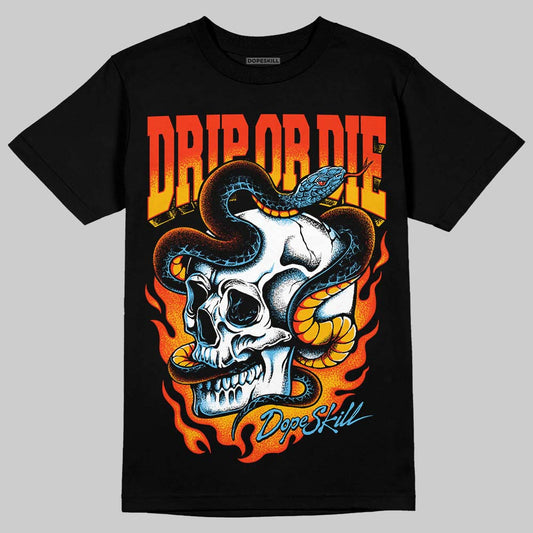 Black and White Sneakers DopeSkill T-Shirt Drip or Die Graphic Streetwear - Black