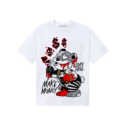 Black and White Sneakers DopeSkill T-Shirt Make Money Graphic Streetwear - White 