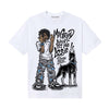Black and White Sneakers DopeSkill T-Shirt My Grind Won't Let Me Lose Graphic Streetwear - White