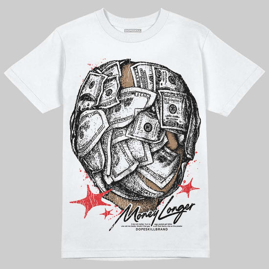 Black and White Sneakers DopeSkill T-Shirt Money Longer Graphic Streetwear - White 