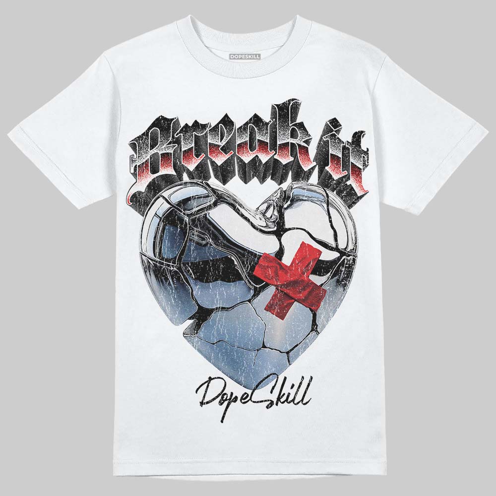 Black and White Sneakers DopeSkill T-Shirt Break It Graphic Streetwear - White 