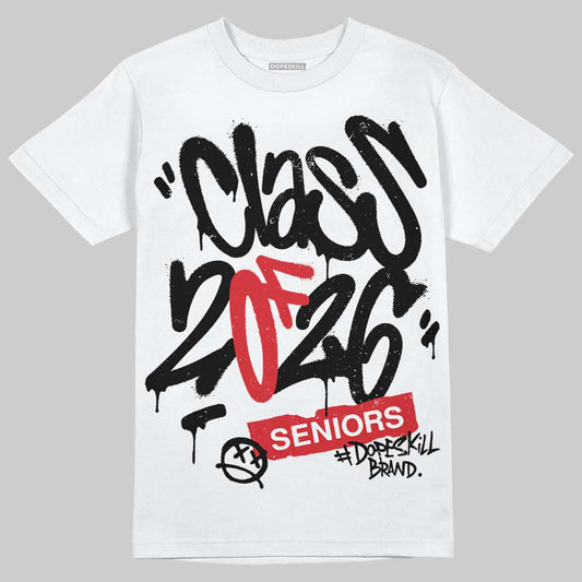 Black and White Sneakers DopeSkill T-Shirt Class of 2026 Graphic Streetwear - White 
