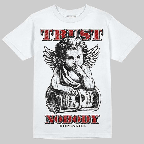 Black and White Sneakers DopeSkill T-Shirt Trust Nobody Graphic Streetwear - White 