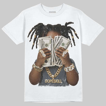 Jordan 11 Cool Grey DopeSkill T-Shirt Rich Youth Graphic Streetwear - White 