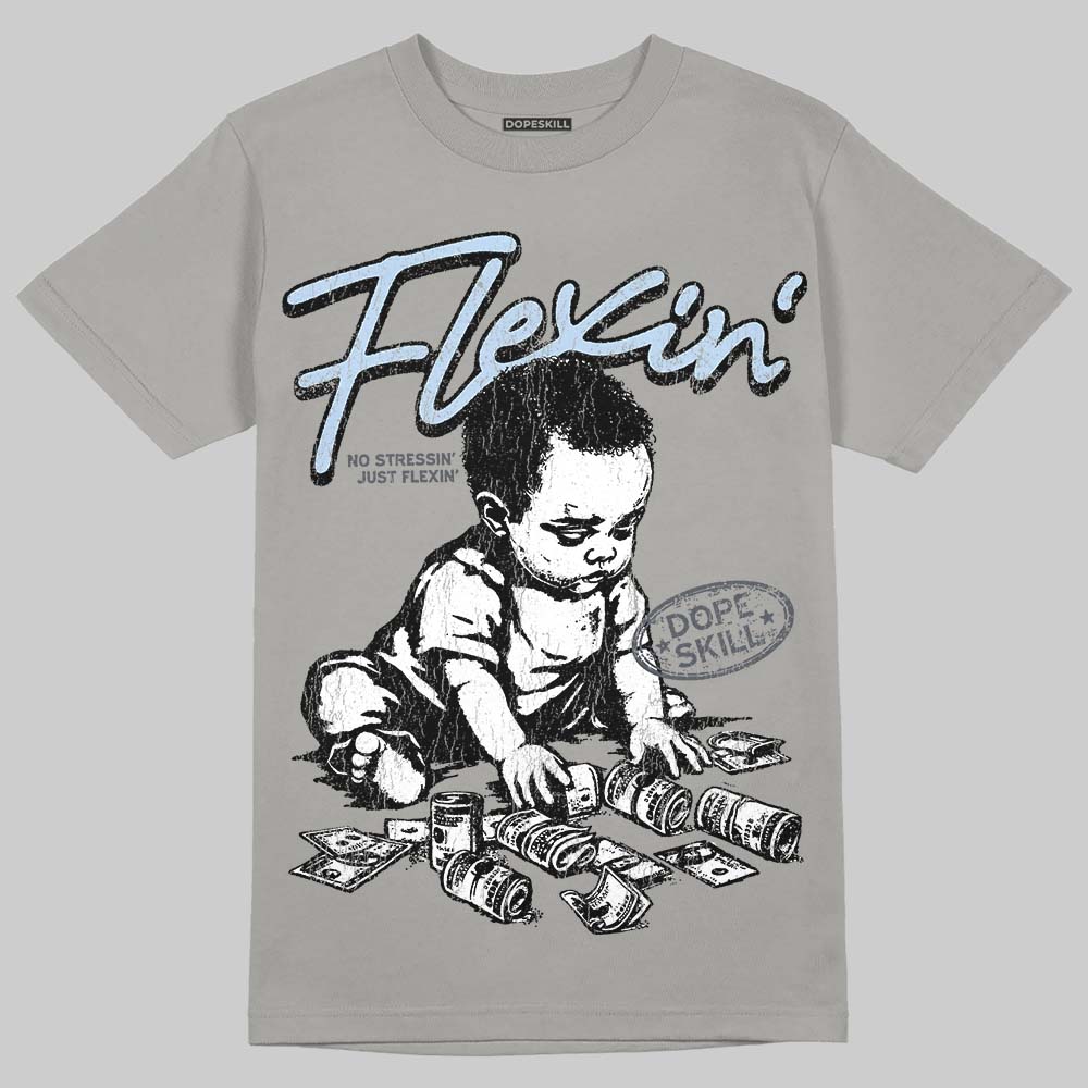 Jordan 11 Cool Grey DopeSkill T-Shirt Flexin' Graphic Streetwear - Gravel