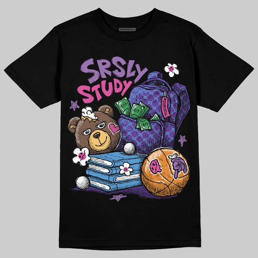 Jordan 13 Court Purple DopeSkill T-Shirt Fear Fuels The Hustle Graphic Streetwear - black
