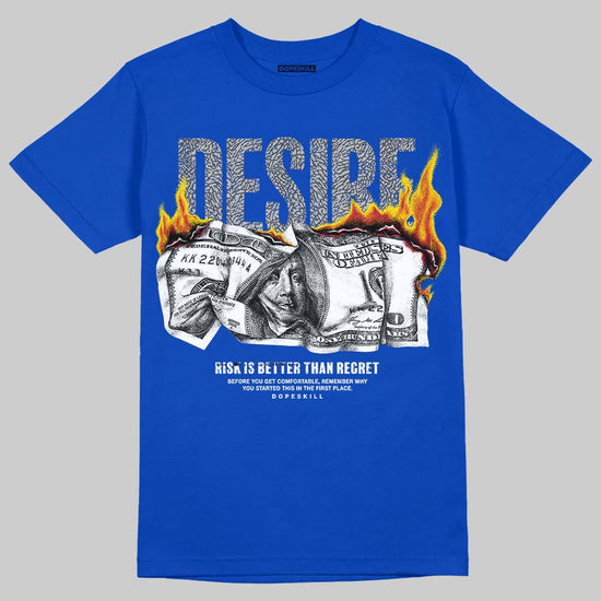 Jordan 3 "True Blue" DopeSkill T-Shirt Desire Graphic Streetwear - Royal
