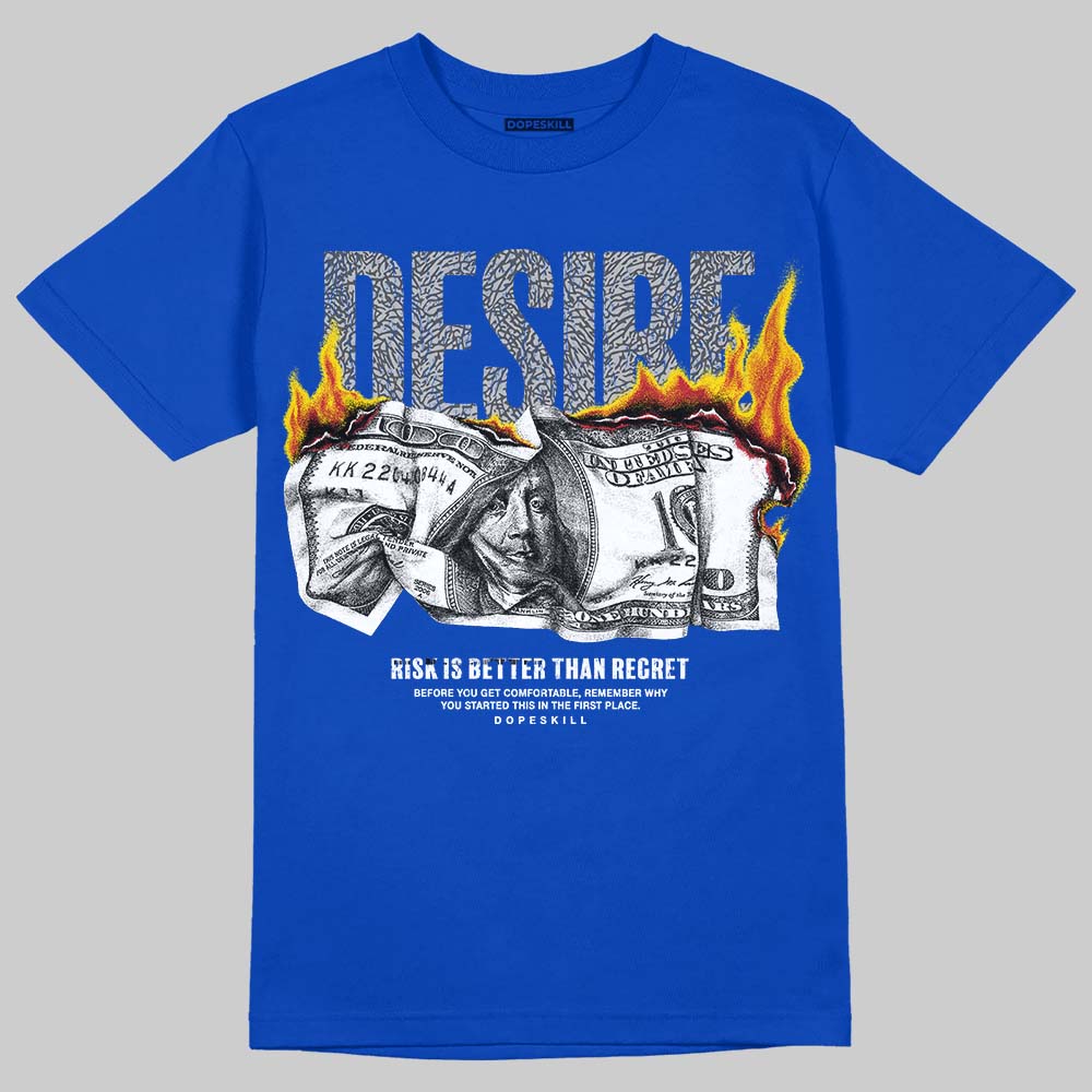 Jordan 3 "True Blue" DopeSkill T-Shirt Desire Graphic Streetwear - Royal