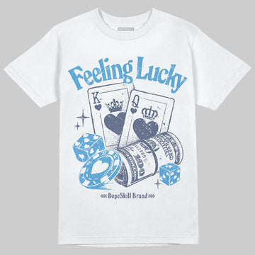 Jordan 11 Retro Low Diffused Blue DopeSkill T-Shirt Feeling Lucky Graphic Streetwear - White