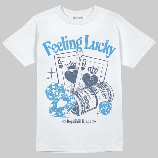 Jordan 11 Retro Low Diffused Blue DopeSkill T-Shirt Feeling Lucky Graphic Streetwear - White