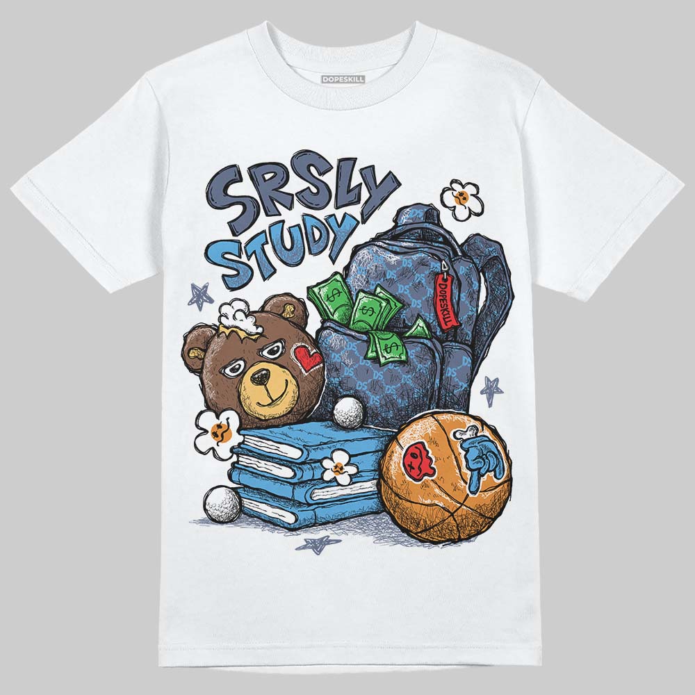 Jordan 11 Retro Low Diffused Blue DopeSkill T-Shirt Fear Fuels The Hustle Graphic Streetwear - White 