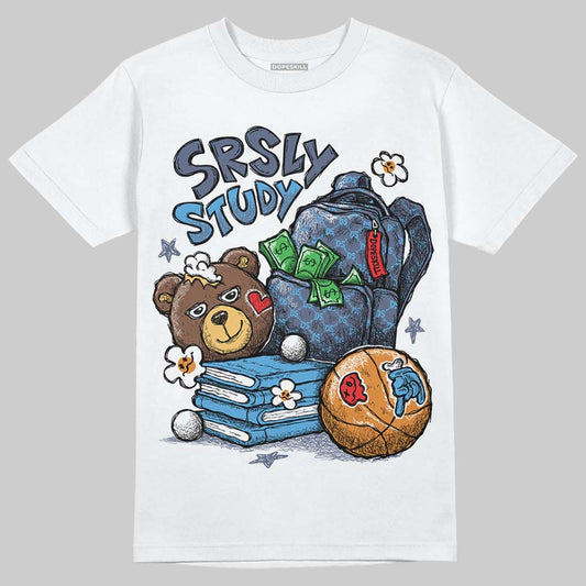 Jordan 11 Retro Low Diffused Blue DopeSkill T-Shirt Fear Fuels The Hustle Graphic Streetwear - White 