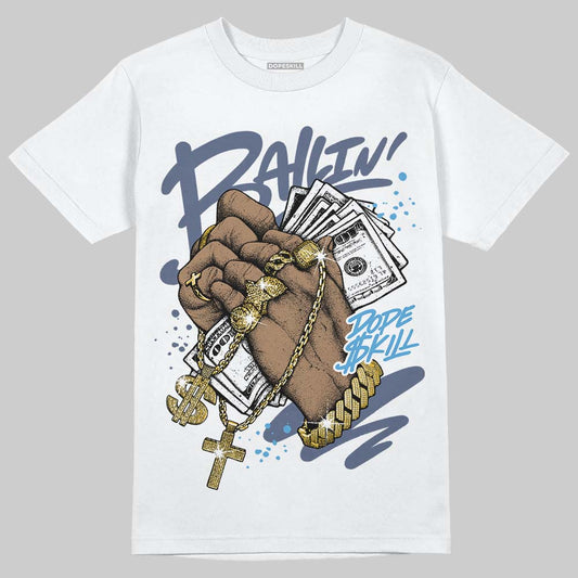 Jordan 11 Retro Low Diffused Blue DopeSkill T-Shirt Always Ballin' Graphic Streetwear - White